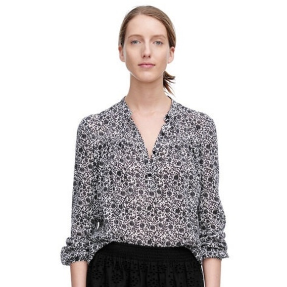 Rebecca Taylor Tops - Rebecca Taylor Woodblock Vine Print Gauze Top Sz 0